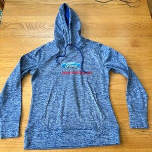 Ford Performance Parts Ladies Moisture Wicking Hoodie Royal Blue Size Small